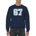 thumbnail image 2 of Retro Style Number 67 Design Men's Sweatshirt, 2 of 3