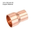thumbnail image 3 of Uxcell Reducing Copper Coupling Fitting Straight with Sweat End, for HVAC Refrigeration Adapter 1/2 x 3/8 Inch, 3 of 6