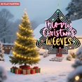 thumbnail image 2 of Metal Hanging Christmas Tree Wind Spinner - Colorful Lights Design Festive ' Snowy Christmas ' & ' Weevs ' Text for Garden Decor, 2 of 7