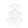 thumbnail image 1 of CIMAXIC Wedding Round Acrylic Cake Stand 3 Layers Cupcake Holder Shelf Stackable Detachable Wedding Birthday Party Cup Cake Display Holder (Transparent),8.86"X8.86"X7.87", 1 of 5