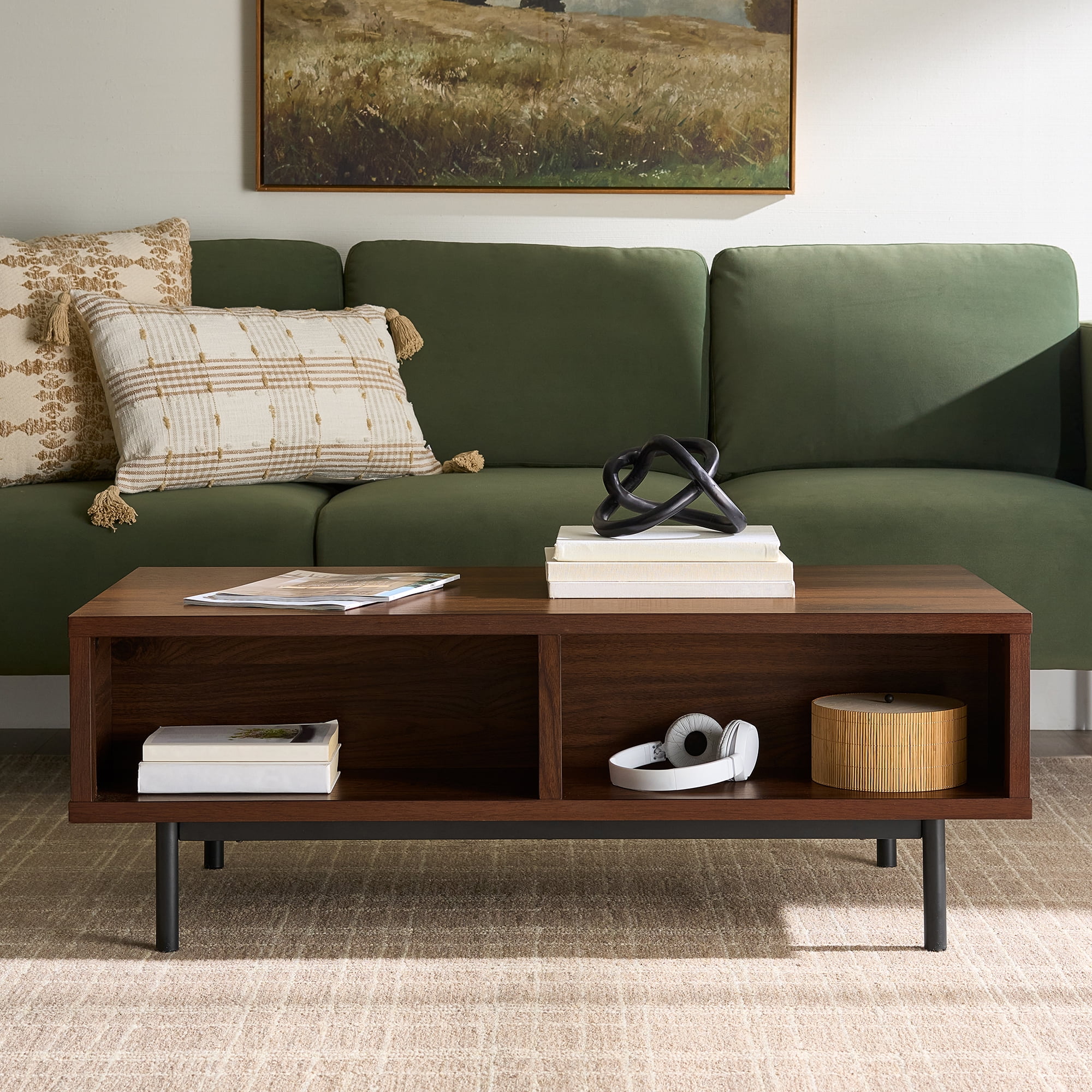Better Homes and Gardens Wyatt Geo Modern Rectangular Wood Coffee