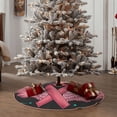 thumbnail image 4 of Xecao Ribbon With Angel Wings Pattern Christmas Tree Skirt Round Xmas Tree Mat Base Cover for Holiday Home Decorations-36", 4 of 6