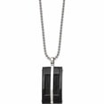 thumbnail image 3 of Stainless Steel 20In Polished Black Ip-Plated With Cable Rectangle Necklace Made In China -Jewelry By Sweet Pea, 3 of 8
