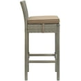 thumbnail image 2 of Modway Tabouret de Bar d'Extérieur en Osier Rotin avec Conduit, Gris Pâle/mocha (Ensemble de 4), 2 of 6