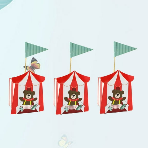 WHAMVOX Candy Boxes for Kids Birthday Party Baby Shower Gifts with Circus Animal Pattern Made of Paper 20pcs
