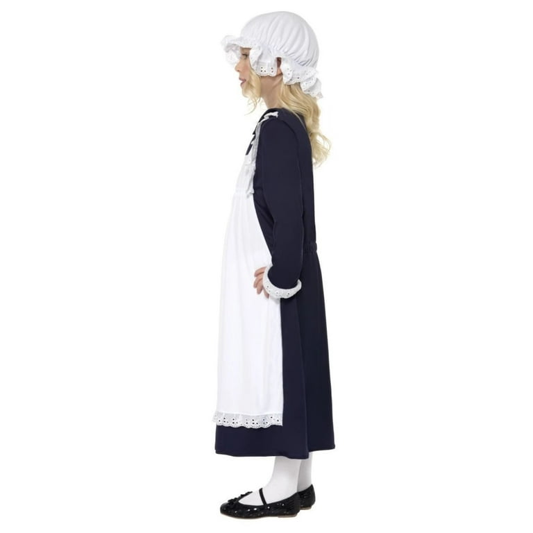 Victorian Maid Costume Blue & White Child Victorian Maid Costume Blue & White Child
