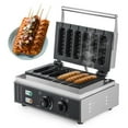 thumbnail image 1 of CGOLDENWALL Gofrera Máquina para Hacer Gofres de Perrito Caliente 1500W 6pcs Commercial Waffle Maker Eléctrica Antiadherente con Termostato Digital & Temporizador Certificado CE, 1 of 5