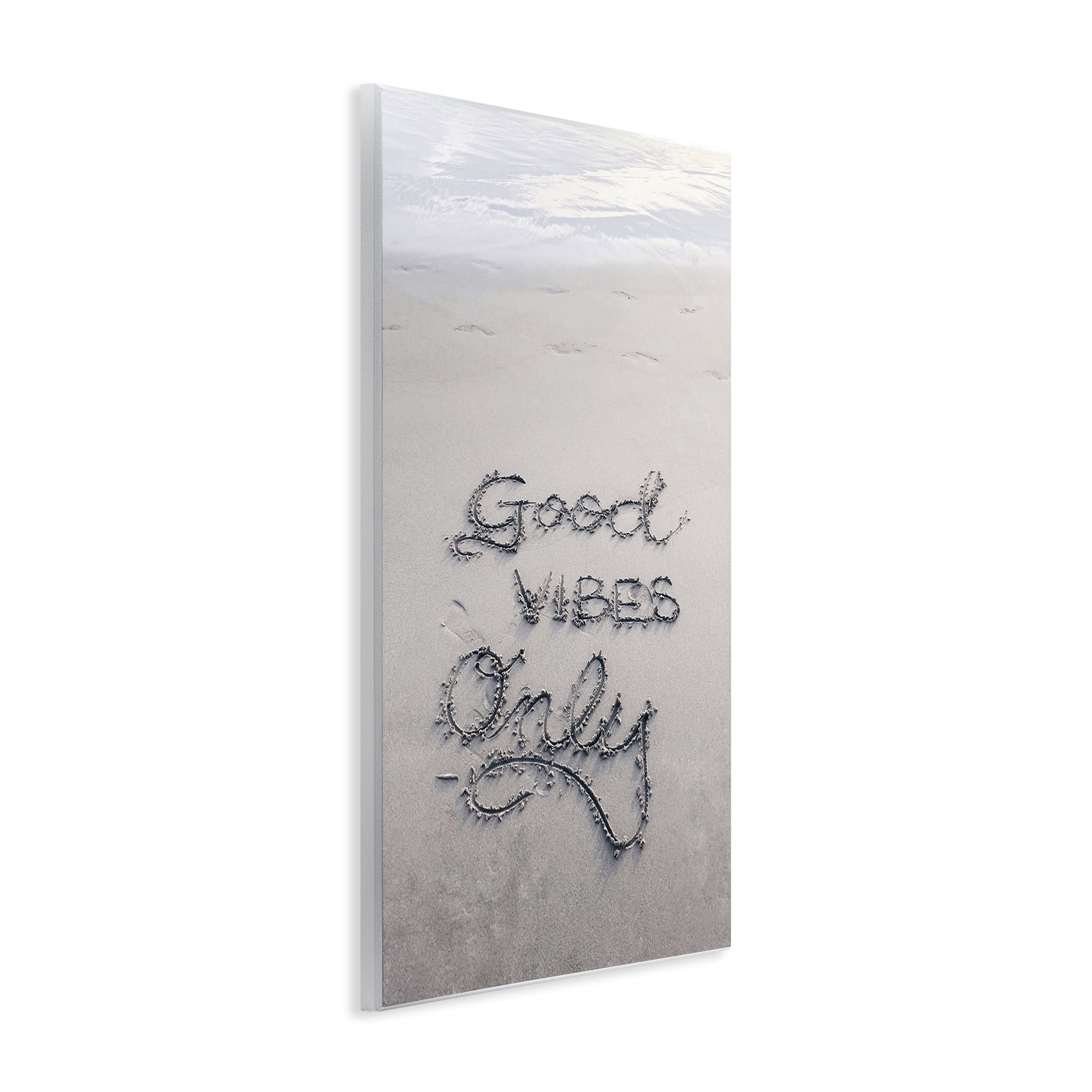 Stupell Industries Good Vibes Only in Sand Nautical & Beach Photography Unframed Art Print Wall Art, 13 x 19