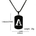thumbnail image 5 of HIJONES Women's Men's Stainless Steel Hip Hop Square Hollow 26 Letter Name Pendant Necklace Punk Sporting Biker Chains Black R, 5 of 6