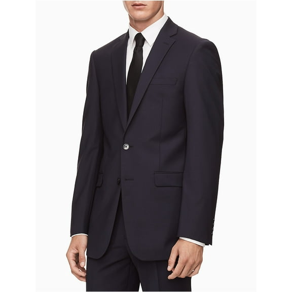 Calvin Klein Men's Skinny-Fit Infinite Stretch Suit Jacket 40R Navy Blue