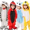thumbnail image 2 of Monos con capucha de una pieza para niños, Onesies de invierno, pijamas cálidos de lana para niños, ropa de dormir para niños, Halloween, Navidad, Cosplay, 2 of 4