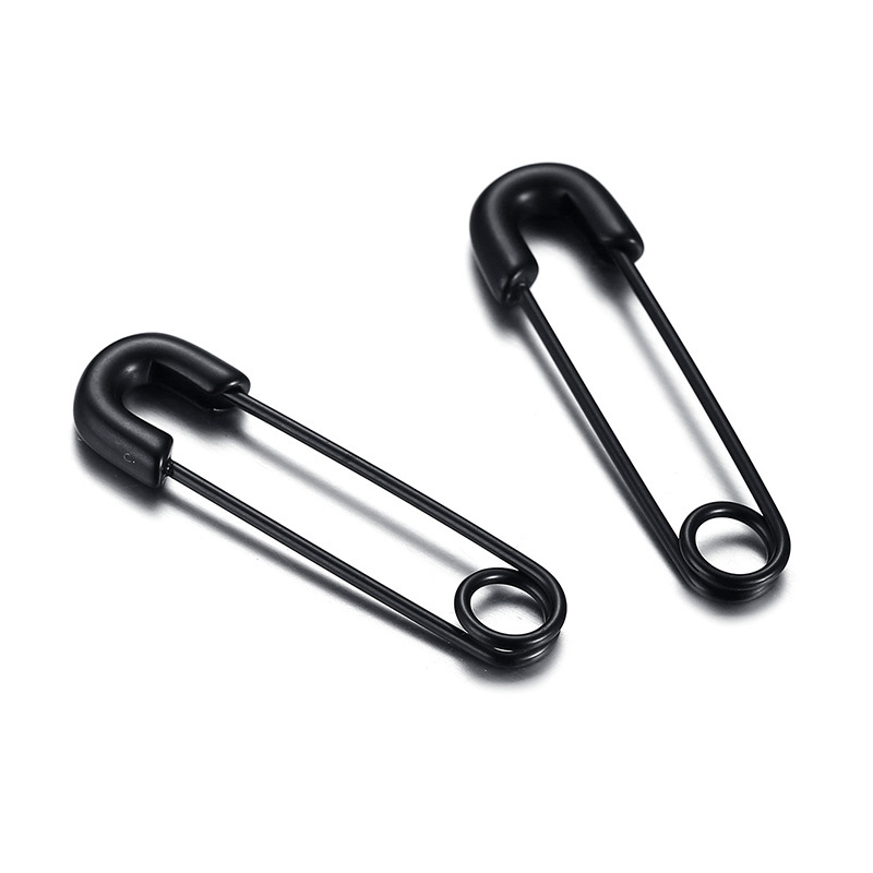 Orecchini A Spillo Punk In Argento Sterling - Spilla Di Sicurezza Unisex - Gioiello Argento