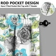 thumbnail image 5 of Pioneer Kitchen Curtains and Valance Set 36 Inch Tier Rose Floral Pattern 3 Pieces Set Dining Room Small Curtain Drapes Cafe Curtains Valance for Home Decor Rod Pocket, 5 of 6
