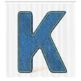 thumbnail image 3 of Ambesonne Letter K Shower Curtain, Alphabet Font Style, 69"Wx84"L, Blue Yellow, 3 of 3