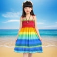 thumbnail image 4 of MXIEZI Toddler Kids Halter Beach Dress Summer Sundress for Girl's Casual Hawaiian Vacation Dresses for Girls 1-10T, 4 of 9