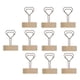 thumbnail image 1 of Clips para tarjetas de nombre ANGGREK Base de madera redonda liviana en forma de corazón 10 piezas, 1 of 8
