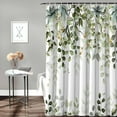 thumbnail image 2 of Sage Green Eucalyptus Shower Curtains for Bathroom, Watercolor Plant Leaf Floral Shower Curtain Set with Hooks, Summer Waterproof Fabric Boho Shower Curtain, 72x72 Inch Bath Curtain, Green Gold, 2 of 6