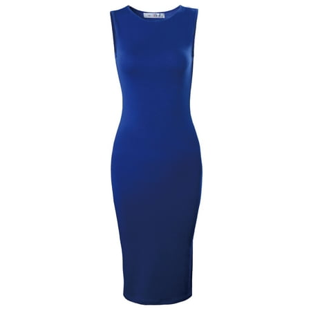 Teal Juniors Dress - TAM WARE Women's Classic Slim Fit Sleeveless Midi Dress