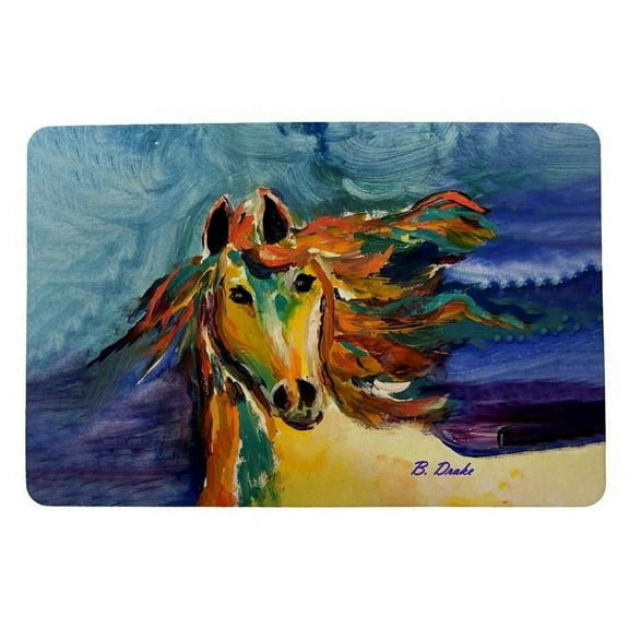 Betsydrake DM1173 18 x 26 in. Colorful Horse Door Mat