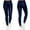 Blue, variant on Turilly Fashion Women Solid Casual Pockets Button High Waist Faux Leather Long Pants