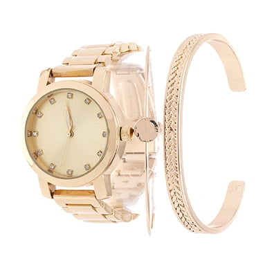 Texas A&m Wrist Watch - Xtreme Arm Candy Ladie's Fashion Gold Watch with a Set of 2 Bracelets