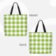 thumbnail image 2 of Balery White Green Plaid Bolsa de Mano para Mujeres con Cremallera, Bolsa de Gimnasio con Compartimentos, Bolsa para Laptop, Bolsa para Trabajo, 2 of 7
