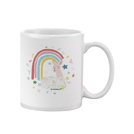

Rainbow Llama C Mug - June Erica Vess Designs