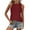 Red, variant on Basic Cute Women Tank Top Sleeveless Eyelet Shirts Crew Neck Summer Loose Fit Workout Layering Green XXL