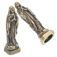 thumbnail image 2 of 2 estatuas de la Virgen María católica en miniatura, escultura de latón, decoración religiosa de metal, decoración de mesa para iglesia, para el hogar, altar y exhibición devocional., 2 of 5