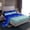 Black Blue Teal, variant on Castle Fairy Girls Black Blue Glitter Print Twin Sheet Sets,Abstract Gradient Bedding