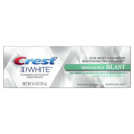 - Crest 3D White Brilliance Blast Whitening Toothpaste, Energizing Mint, 4.1 oz