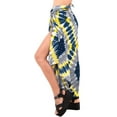 thumbnail image 3 of HAPPY BAY Women's Bikini Beach Wrap Swimwear Swim Cover up Skirt Bathing suit Summer Wraps Beachwear Sarong Coverups Swimsuits for Women One Size Slate, Tie Dye, 3 of 4