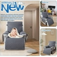thumbnail image 3 of Aorsher 100% Waterproof Recliner Chair Covers That Stay in Place, Non-Slip Recliner Cover with 5 Pockets, Elastic Straps, Washable Reclining Chair Protector for Kids, Pets, Dogs, Grey, 30inch, 3 of 17