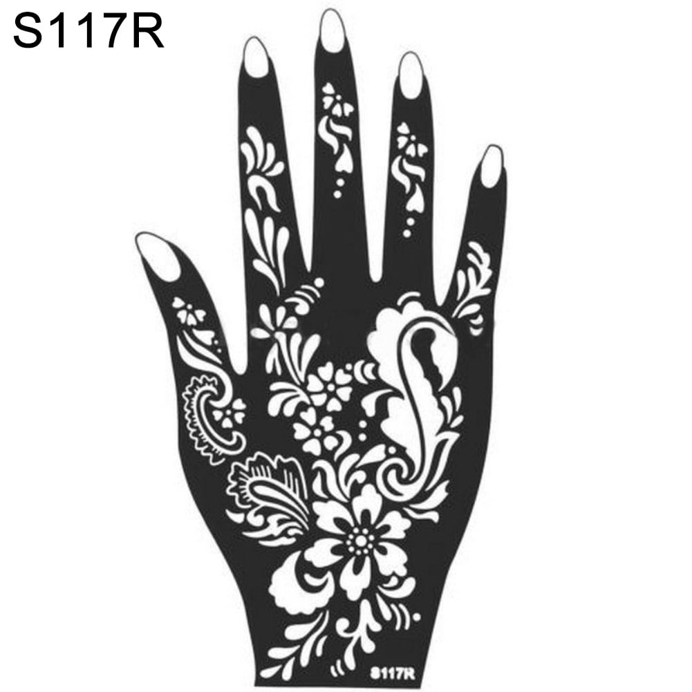 Trayknick Tattoo Stickers,India Henna Temporary Tattoo Stencil Kit Man Women Hand Body Art Decal Decor Trayknick Tattoo Stickers,India Henna Temporary Tattoo Stencil Kit Man Women Hand Body Art Decal Decor