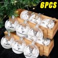 thumbnail image 2 of 6 bolas de Navidad blancas de plástico con forma de copo de nieve, adornos para árbol de Navidad, colgantes para decoración del hogar, fiestas de Navidad, 2 of 5