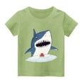 thumbnail image 4 of FamilyThread Boys Short Sleeve T Shirts Kids Summer Crewneck Tops Shark Pattern Loose Fit Tees For 3-15Y, 4 of 6