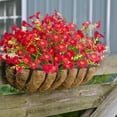 thumbnail image 5 of 6 Bundles Artificial Fake Flowers UV Resistant Plastic Plants Silk Faux Flowers for Outdoor Planters Home Indoor Outside Garden Porch Window DIY Decoration (Red), 5 of 8