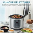 thumbnail image 3 of Professional Digital Rice Cooker, 10-Cup Uncooked 20-Cup Cooked Multicooker Slow Cooker Steamer Oatmeal Egg Cooker 5 Qt Gray -5200SG, 3 of 7