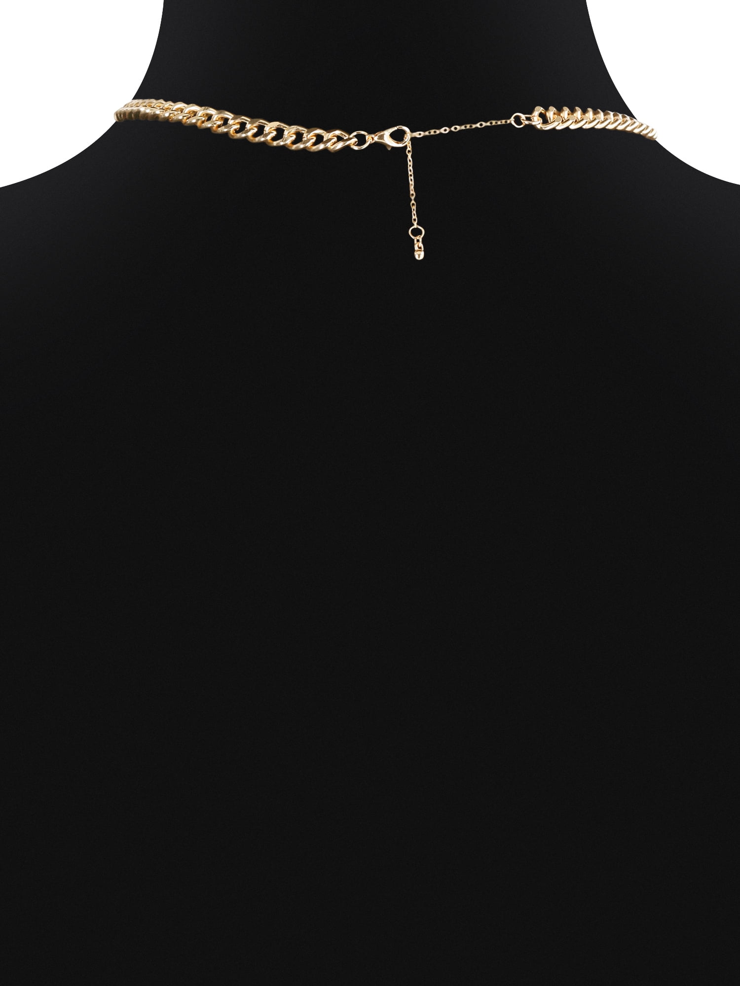 Madden NYC Women's Fashion Two Tone Mixed Chain Necklace Set, 3-Piece