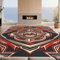 thumbnail image 2 of Design&I 5'x7' Ultra Soft Area Rug, Stripes Border Bold Track Loops Badges Car Vintage Checkered Playful Expressive None Fluffy Washable Non Shedding for Bedroom Living Room Home Office, 2 of 7