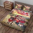 thumbnail image 3 of Be My Valentine's French Bulldog Truck Full of Love Flower Balloon Quilt Bedding Set Dog Lover Gifts 1 Blanket Bed Cover 2 Pillowcases - 02029, 3 of 5
