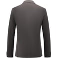 thumbnail image 3 of Wehilion 3pcs Mens Velvet Suits Slim Fit Peaked Lapel One Button Slim Fit Tuxedo Blazer  Dinner Jacket Vest Pants Suit Set, 3 of 6