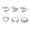 Silver, variant on Pack Of 6 Liquid Lavas Metal Rings Set Trendy Adjustable Alloy Statement Finger Ring Jewelry For Women And Men