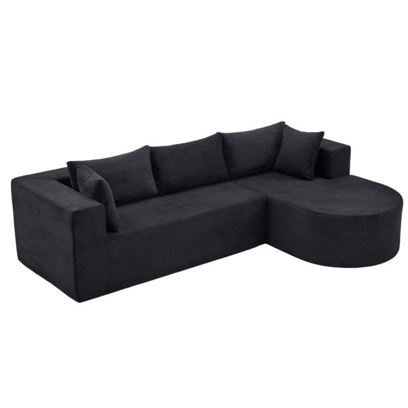 105" Cloud Sectional Couch with Chaise, Boneless L-Shaped Modular Sectional Sofa for Living Room, Comfy Cloud Couch with Deep Seat