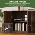 thumbnail image 4 of Uforic TV Stand with Storage for TVs up to 80 Inch, 70'' Entertainment Center with 4 Fluted Doors for Living Room or Apartment, Walnut, 4 of 8
