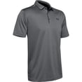 thumbnail image 3 of Polo de golf Under Armour Tech para hombre, color grafito y negro, talla M, 3 of 3