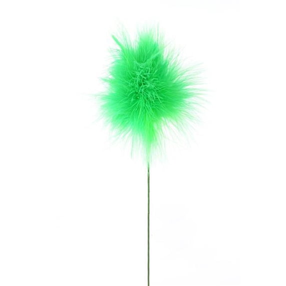 Midwest Design Imports 49028 Feather Fluffy Floral Stem, 23 in. - Kelly Green - 4 Piece