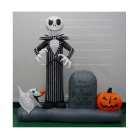 Airblown Inflatables G08 227161X 6,2 x 6,5 Pi. Disney Jack Skellington Scène de Ville d'Halloween, Multicolore
