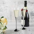 thumbnail image 5 of Balsa Circle 6 Silver Plastic Champagne Flutes 5 oz Disposable Glasses Favor Holders Wedding Party Tableware, 5 of 5