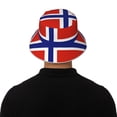 thumbnail image 6 of Norwegian Flag Bucket Hat Stripe Beach Fisherman Hats For Women Men Reversible Double-Side-Wear With Reflective, 6 of 7